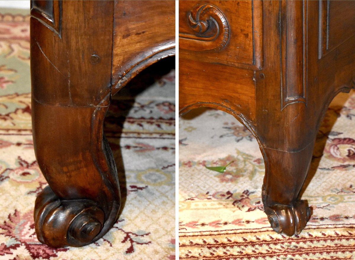 Commode Louis XV Castraise , Région Languedoc,  XVIIIe,  Cerisier Et Chêne Massif, Castres-photo-7