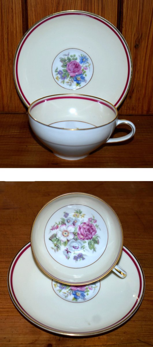 Charles Arhenfeld Limoges, Coffee Or Tea Service And Fruit Or Cream Service In Porcelain.-photo-4