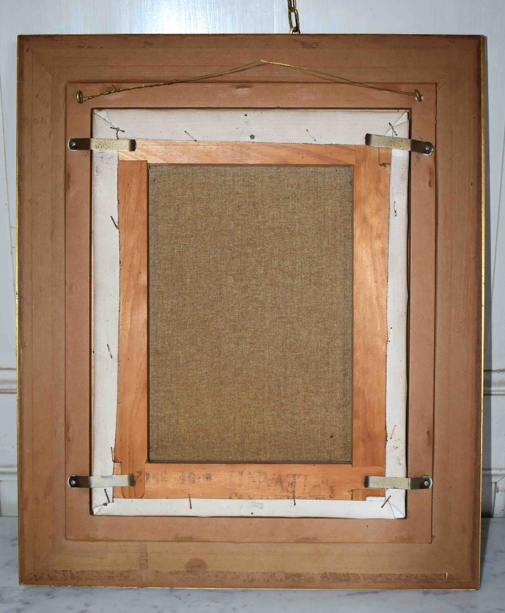 Berthaux, Paysage Animé dans le gout de l'école de  Barbizon,  Bord De Rivière et  sous bois-photo-5