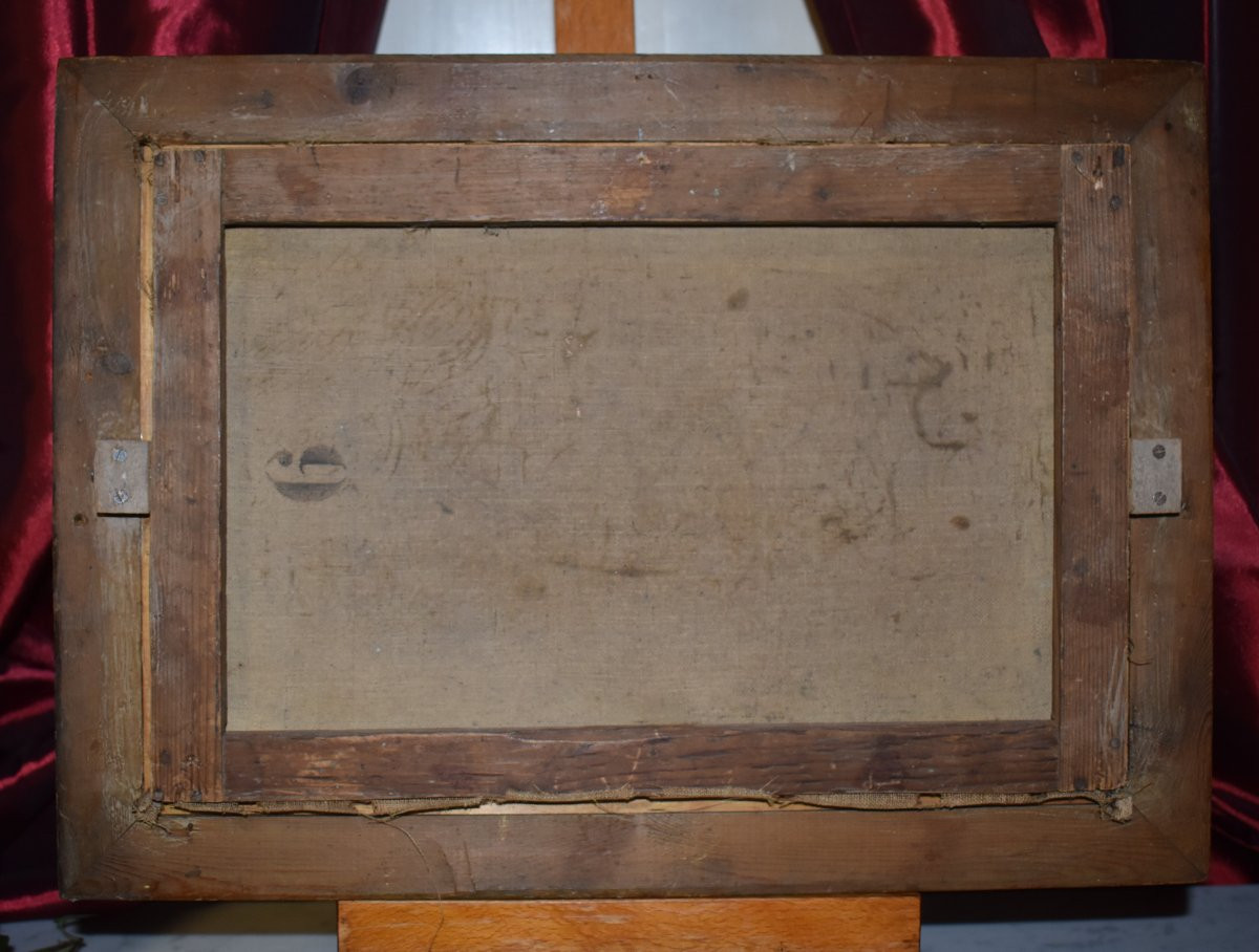 French School Of The Late 19th Century, Landscape With River, Animated With A Figure.-photo-4