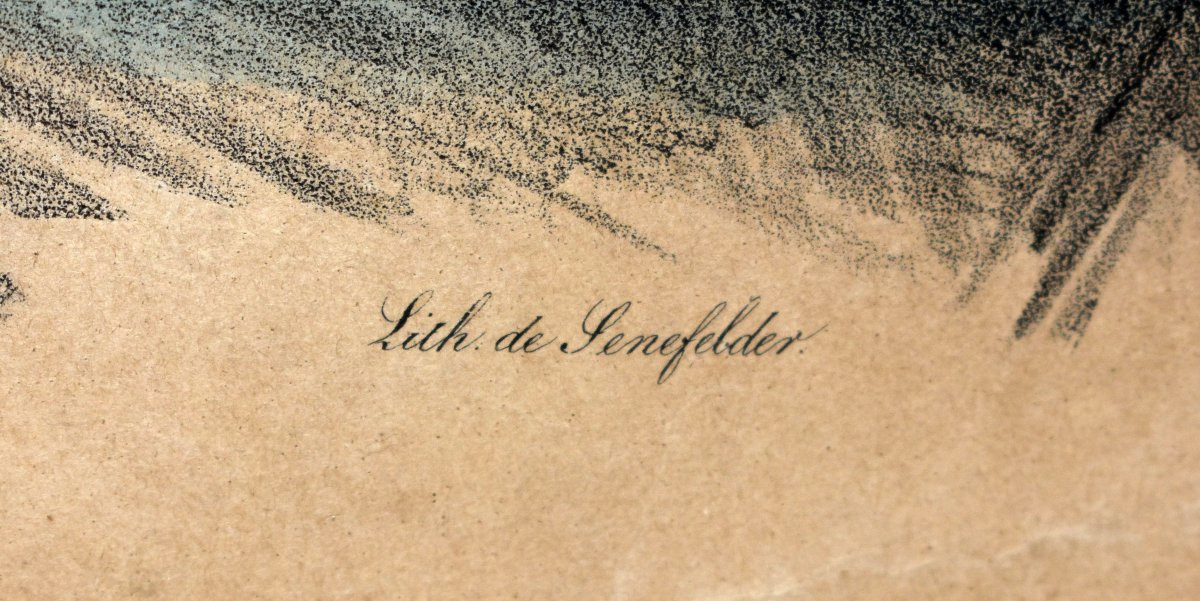 Portrait Of General Augereau, Duke Of Castiglione, Marshal Of The Empire, By Alops Senefelder, 19th Century-photo-5