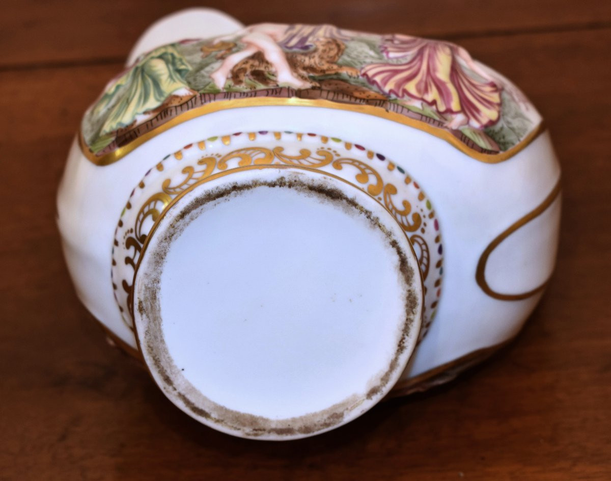 Capodimonte Porcelain Pitcher, Naples, Italy, Decorated With An Antique Scene, Capo Di Monté, 19th Century-photo-7