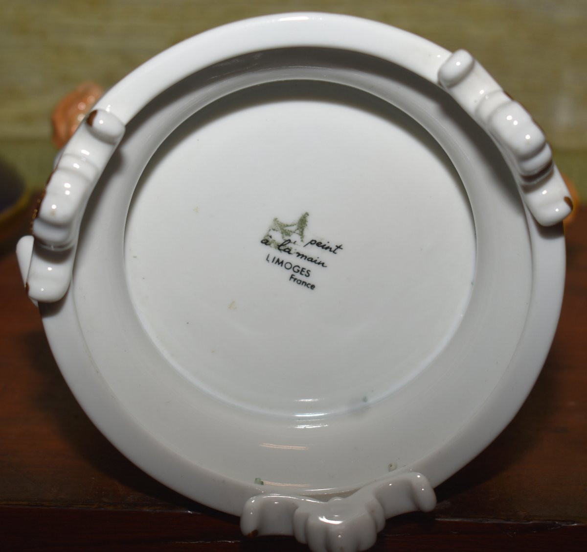 Limoges Porcelain Vase On A Gold-gilt Enhanced Base, Decorated With Putti, Entirely Hand-painted.-photo-6