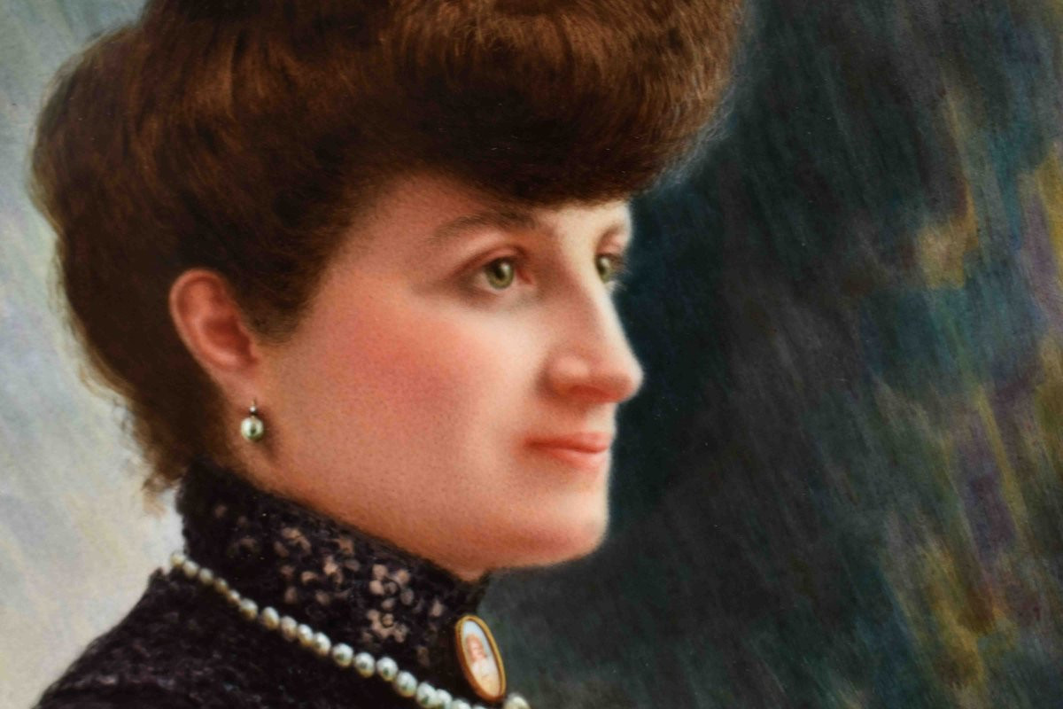 Antoine Soustre (19th-20th Century). Female Portrait, Painting On Porcelain-photo-1