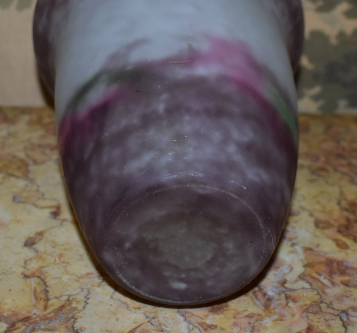 Muller Frères Lunéville , Vase en pâte de verre marmoréen,  marmoré.  Début XXe art nouveau -photo-8