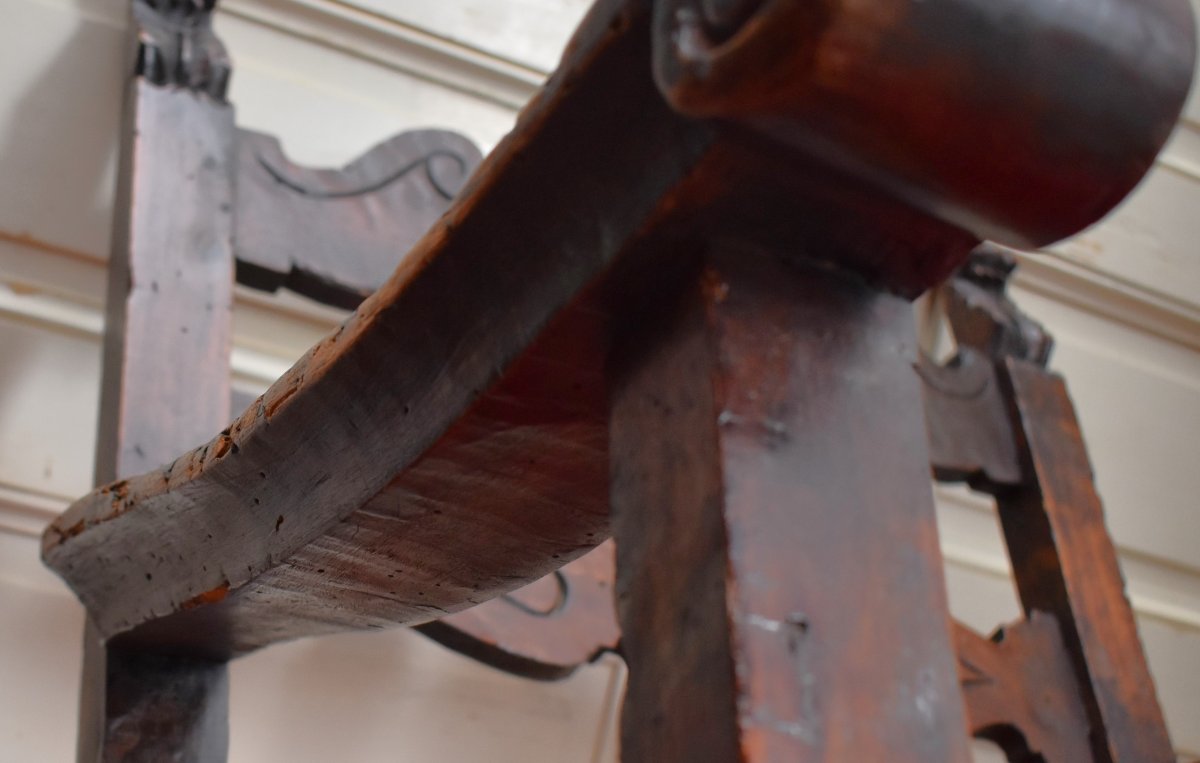 Large Walnut Armchair, Italian Renaissance Tuscany, Late 16th - Early 17th Century, Armchair.-photo-6