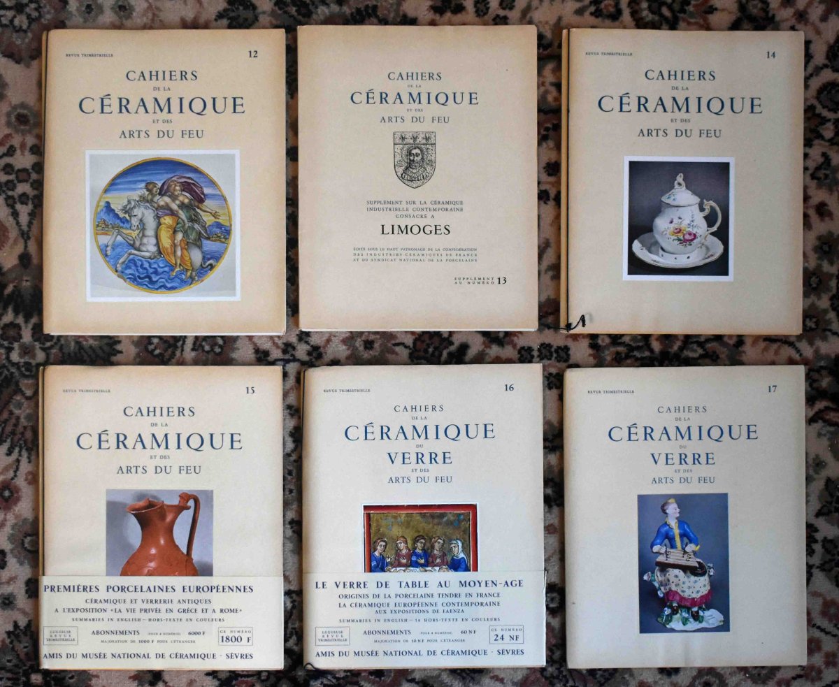  53 num&eacute;ros des cahiers de la c&eacute;ramique et des arts du feu  ( revues  fa&iuml;ences, porcelaines)-photo-1