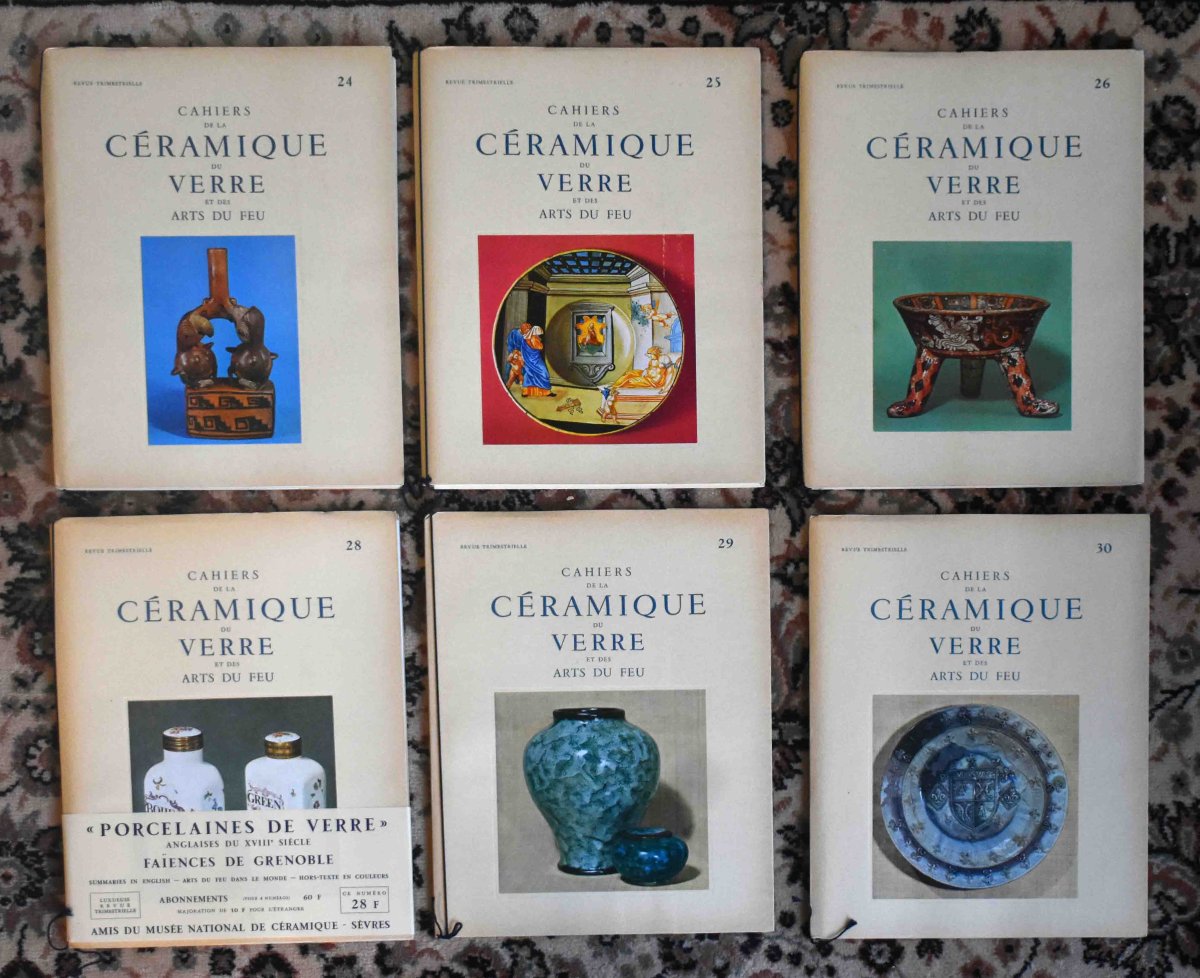  53 num&eacute;ros des cahiers de la c&eacute;ramique et des arts du feu  ( revues  fa&iuml;ences, porcelaines)-photo-3