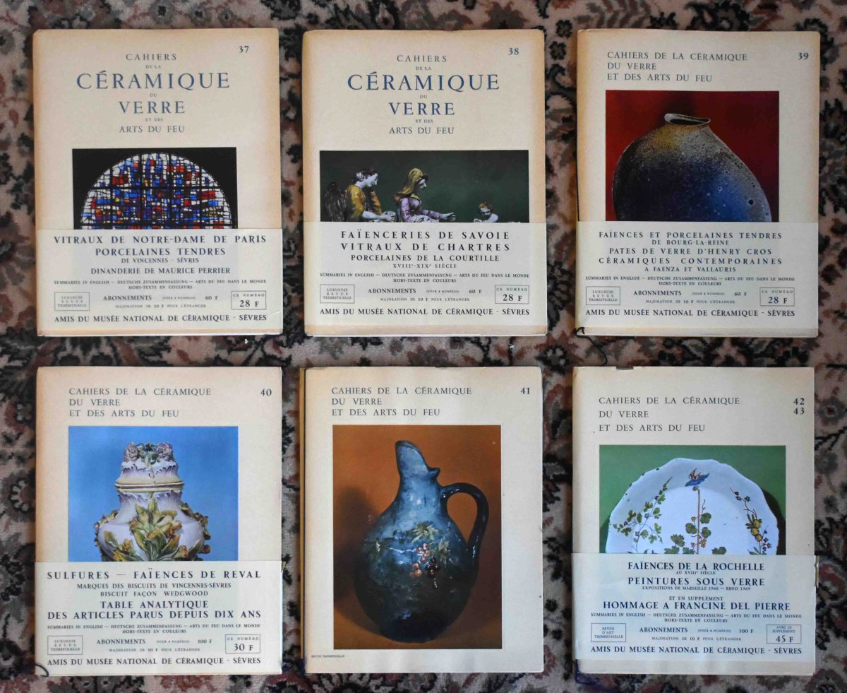  53 num&eacute;ros des cahiers de la c&eacute;ramique et des arts du feu  ( revues  fa&iuml;ences, porcelaines)-photo-5