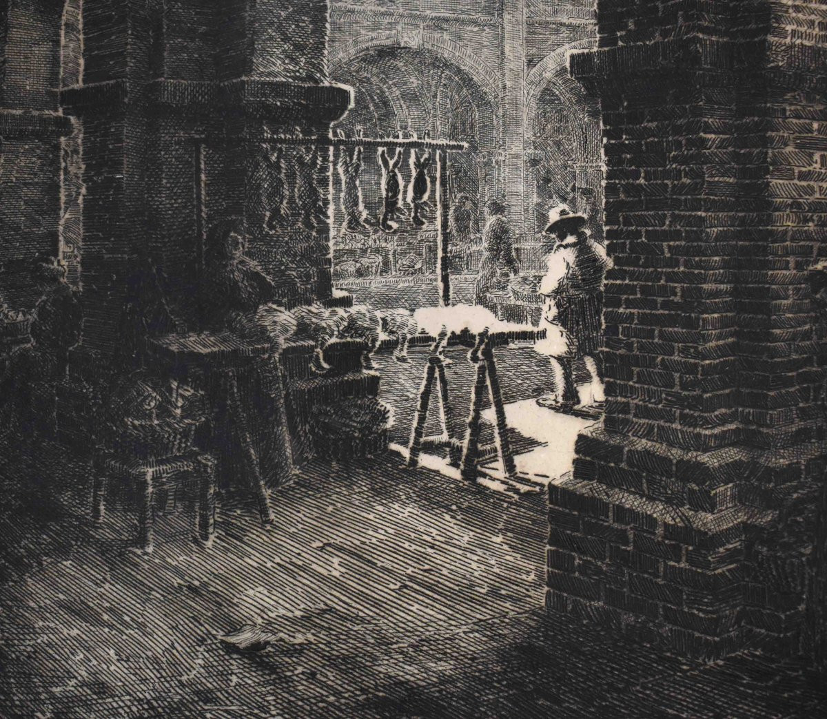 Renaud De Vézins De Lévézou, Large Etching Of The Place Nationale De Montauban, Royal Square-photo-3