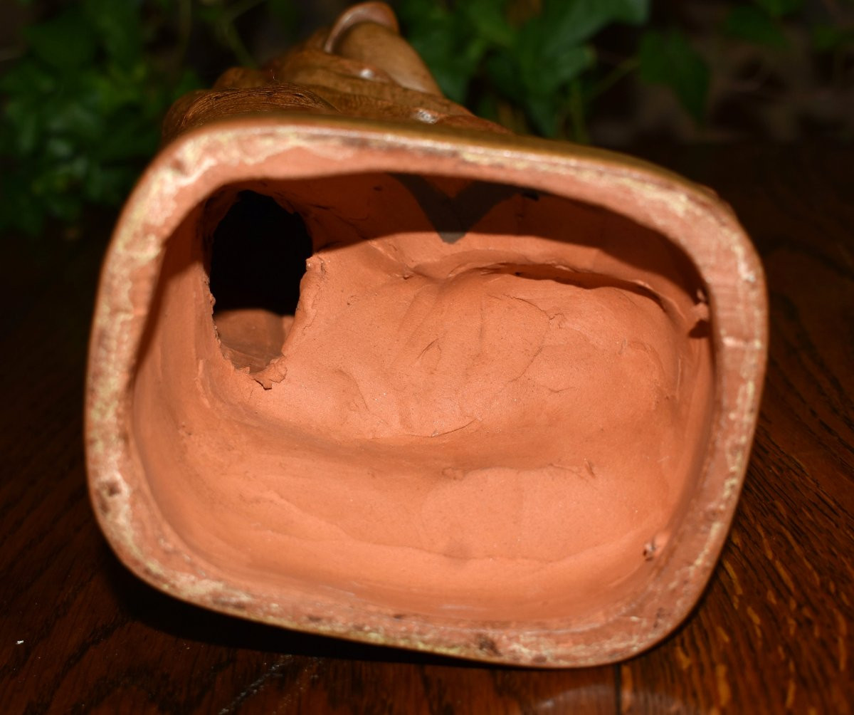 Joseph  Le Guluche ( 1849-1915 ). Sculpture En Terre Cuite, Statue Jeune Femme à La Mandoline.-photo-8