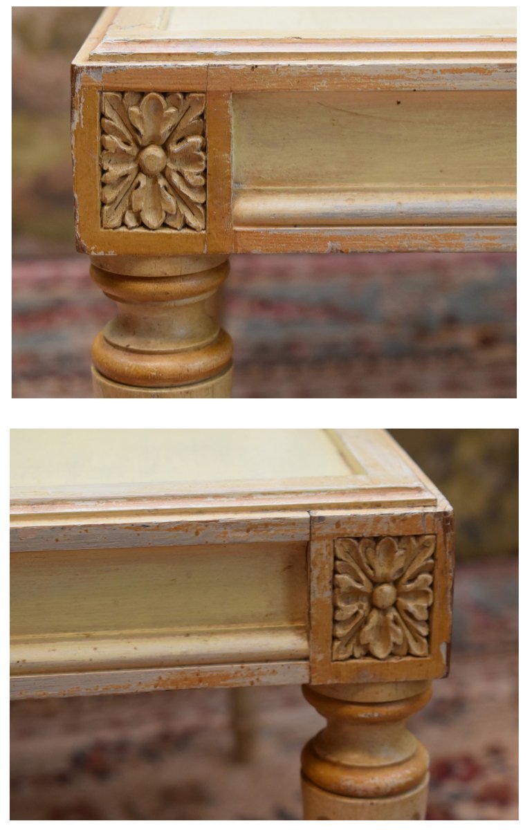  Painted Wooden Bookcase, Side Table, Bedside Table, End Table, Louis XVI Style-photo-7