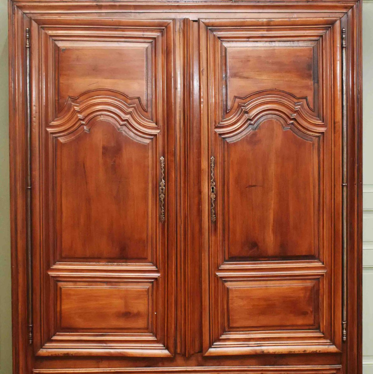 Small Louis XIV Style Walnut Wardrobe With 2 Doors And 1 Drawer, Demountable.-photo-3