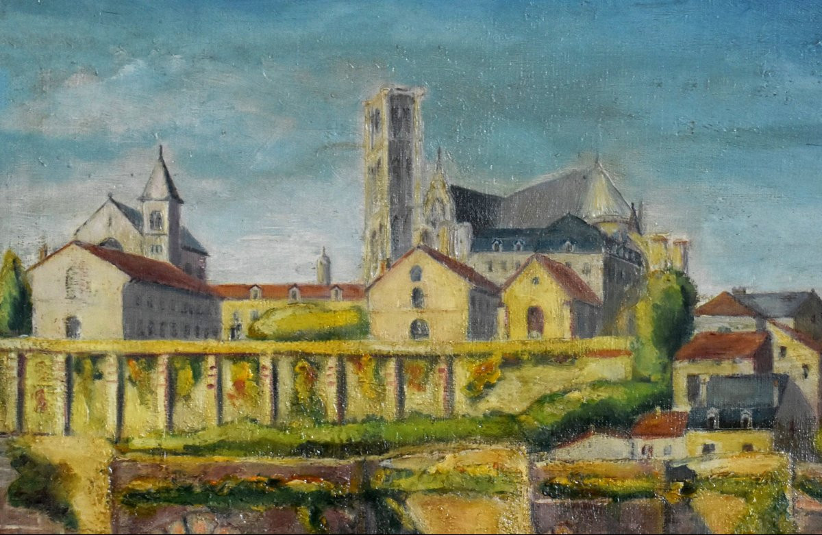R. Taillandier XIX - XX , Landscape Pont Saint Etienne In Limoges, Oil On Canvas Gilt Frame.-photo-3
