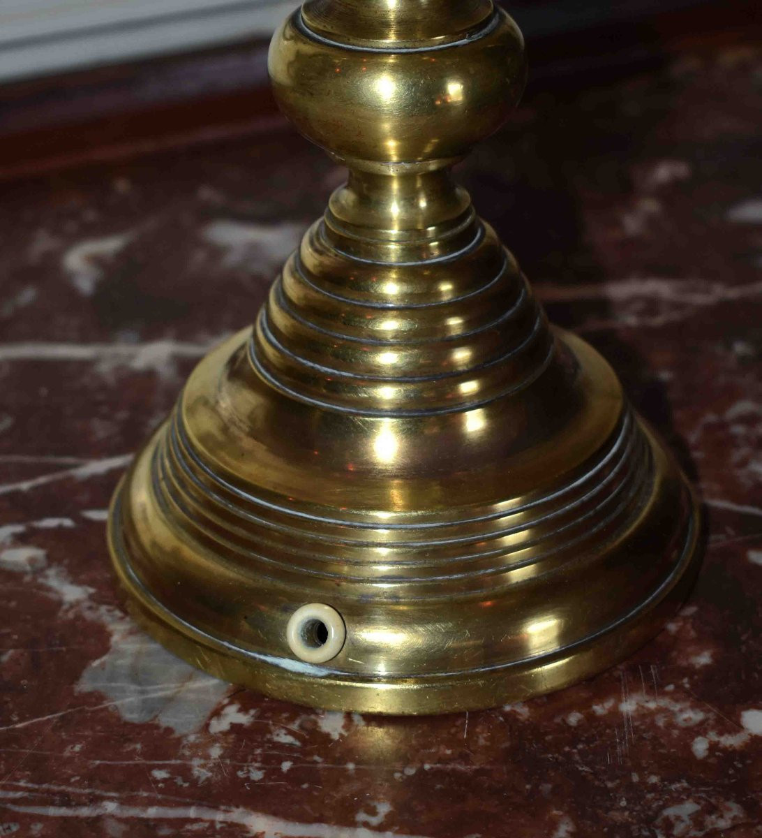 Pair Of Candlesticks, Two-arm Chandeliers, Brass Candelabra, Dutch Style-photo-7