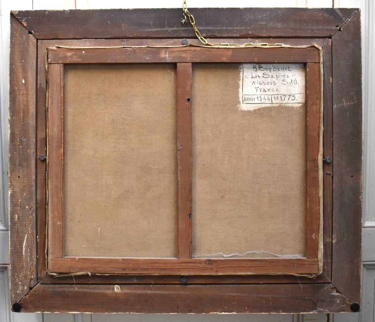 René Bondenet, Scène De Rue Animée 1944 , scène ville animée , Cadre Montparnasse,  Wissous-photo-7