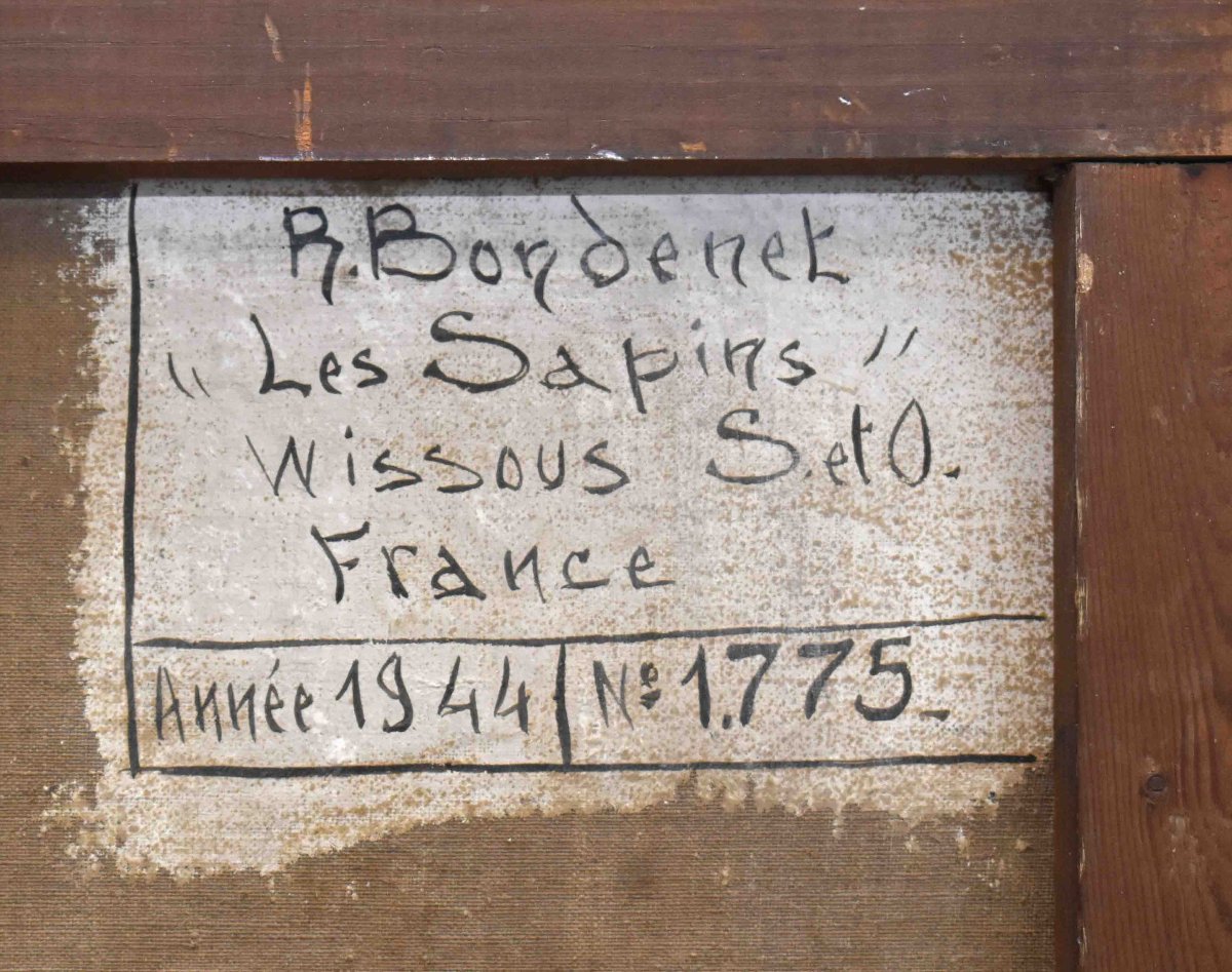 René Bondenet, Scène De Rue Animée 1944 , scène ville animée , Cadre Montparnasse,  Wissous-photo-8