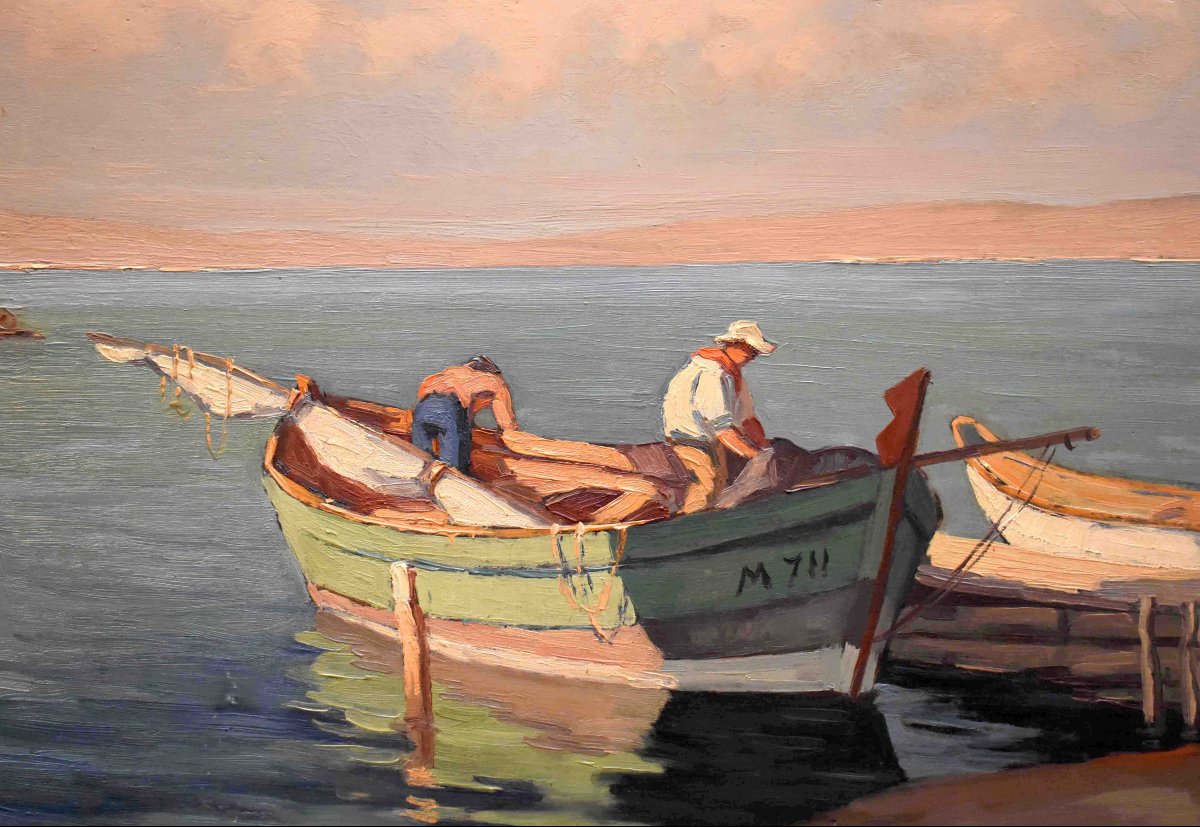 Germain Raingo -  pelouse (1893-1963) Petit Neveu de Claude Monet, étang De Berre à Martigues-photo-3