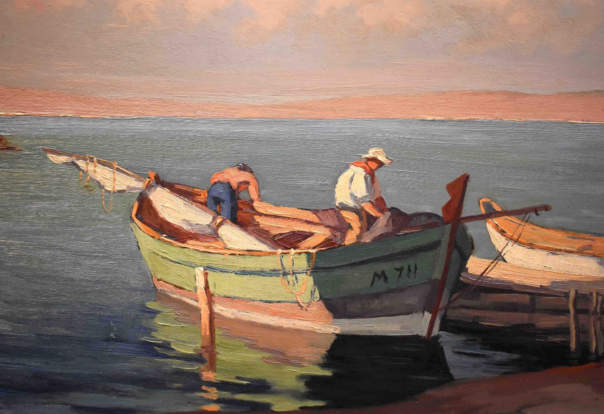 Germain Raingo -  pelouse (1893-1963) Petit Neveu de Claude Monet, étang De Berre à Martigues-photo-4