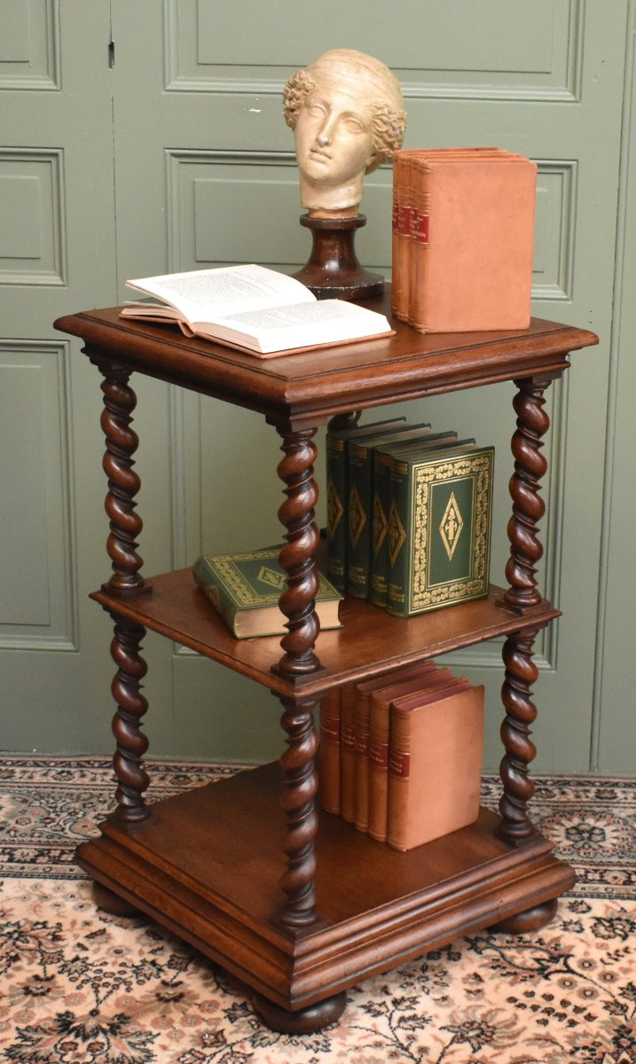 Oak Side Table, Louis XIII Style Shelf, Bookcase, Occasional Table, End Table Etc.-photo-2