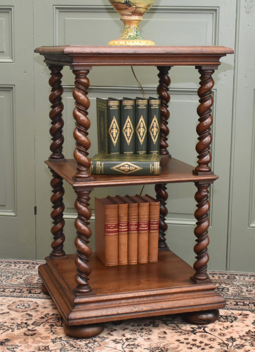 Oak Side Table, Louis XIII Style Shelf, Bookcase, Occasional Table, End Table Etc.-photo-4