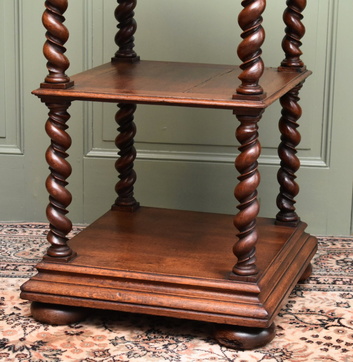 Oak Side Table, Louis XIII Style Shelf, Bookcase, Occasional Table, End Table Etc.-photo-3