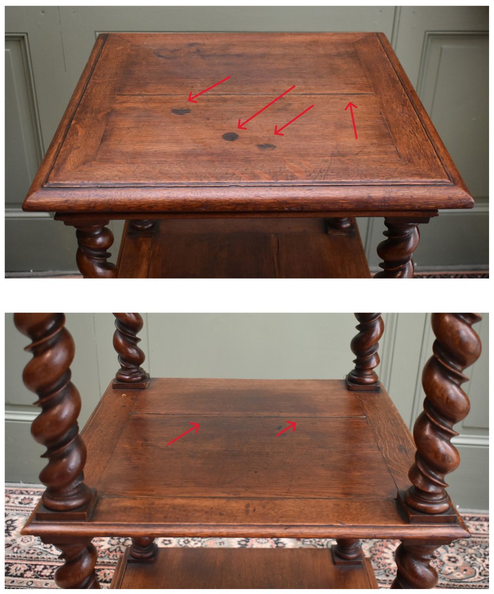 Oak Side Table, Louis XIII Style Shelf, Bookcase, Occasional Table, End Table Etc.-photo-5