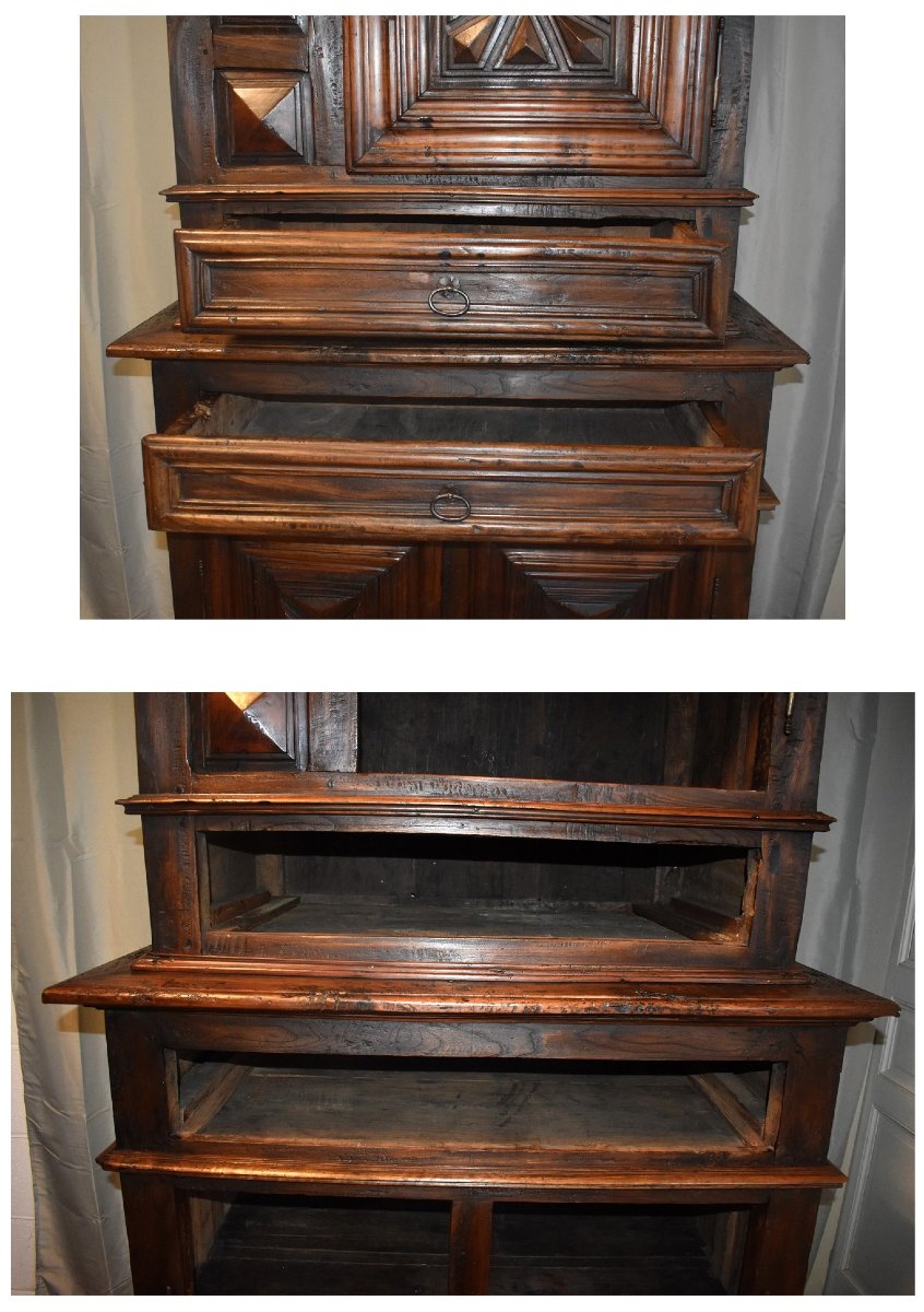 Homme Debout  De Style Louis XIII , Cabinet Fin Du XVIIe,   Buffet à Double Corps  à  diminutif-photo-6