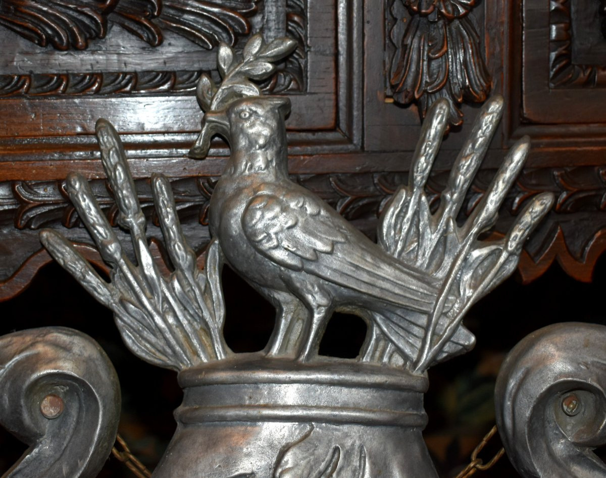 Blason Aux Armoiries, Bouclier, Heaume, étoiles, Inscriptions:  Non Mihi - Non Tibi - Sed Nobis-photo-4