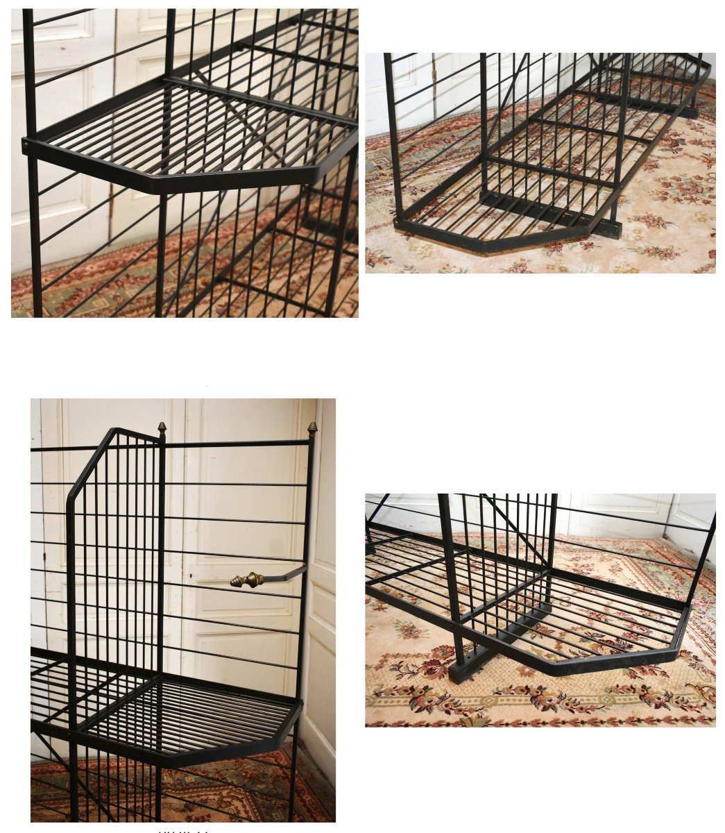 Large Iron Baker's Rack, Bakery Rack, Trade Furniture. Bread, Art Deco-photo-3