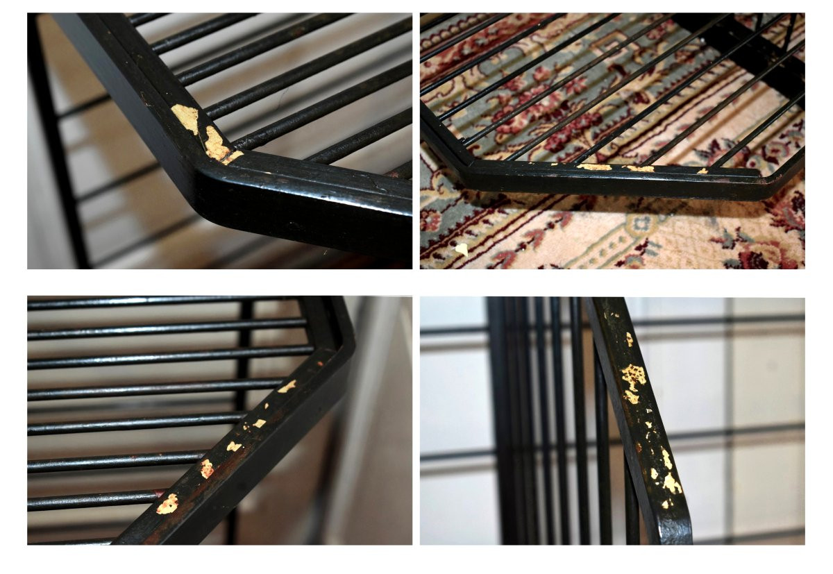 Large Iron Baker's Rack, Bakery Rack, Trade Furniture. Bread, Art Deco-photo-7