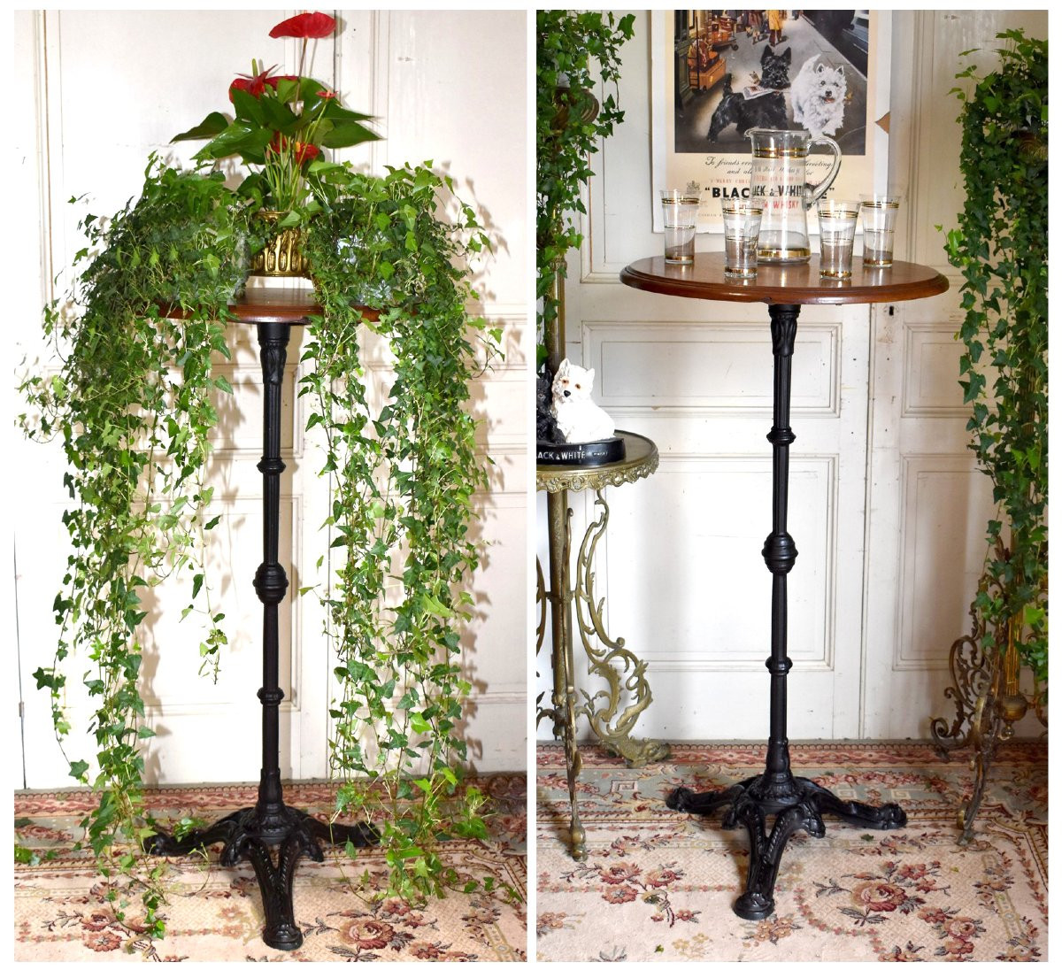 Round Bistro Table "standing Table" At Arm's Length, Side Table, Cafe Furniture -photo-3