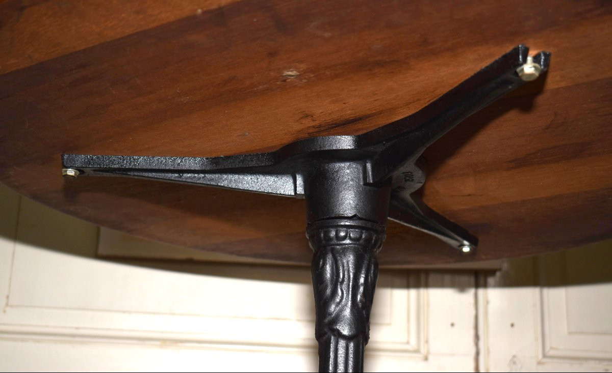 Round Bistro Table "standing Table" At Arm's Length, Side Table, Cafe Furniture -photo-7
