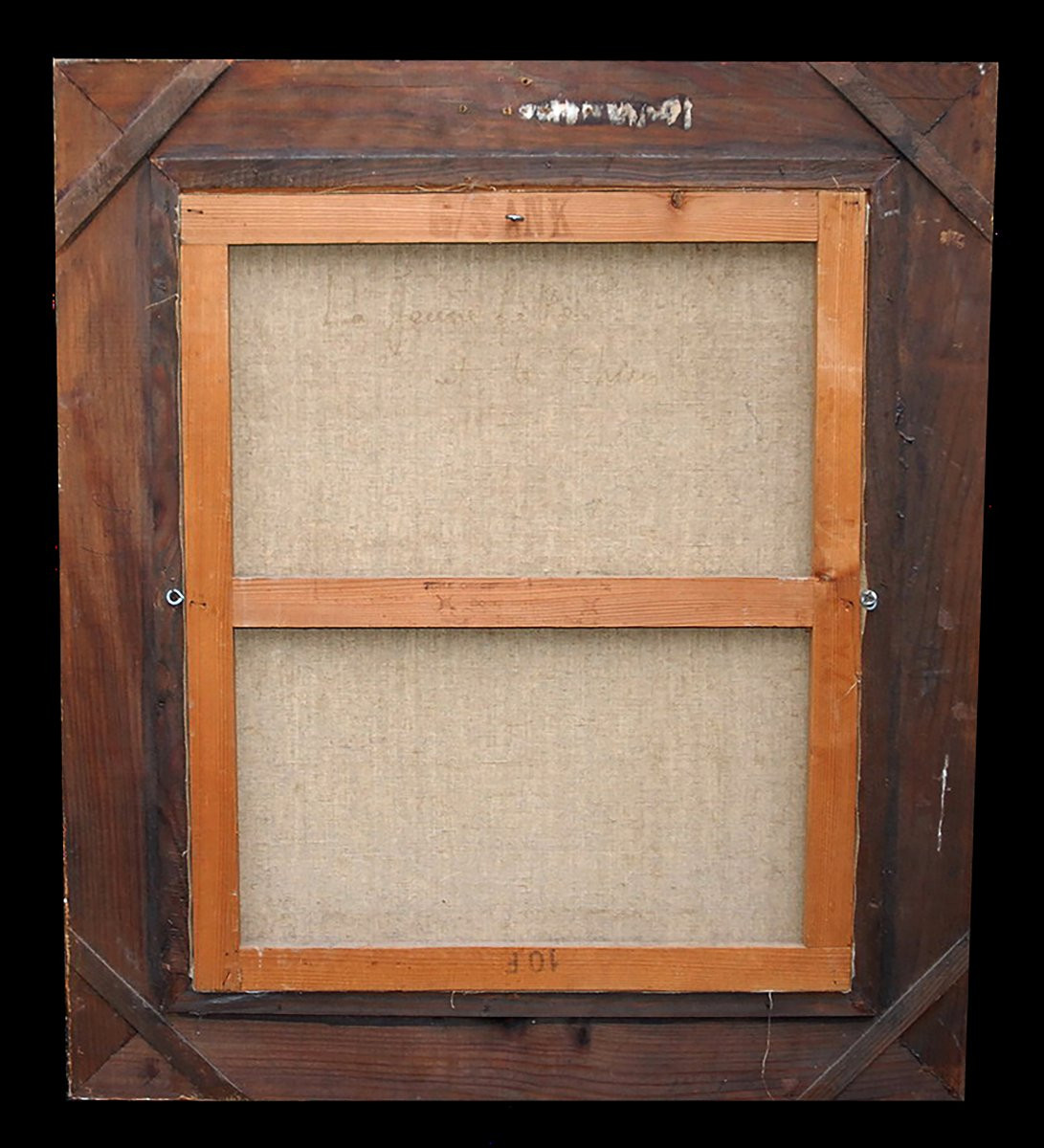 Tableau Henri Laville 1916-1995 intitulé " jeune femme et le chien " cadre Montparnasse, -photo-6