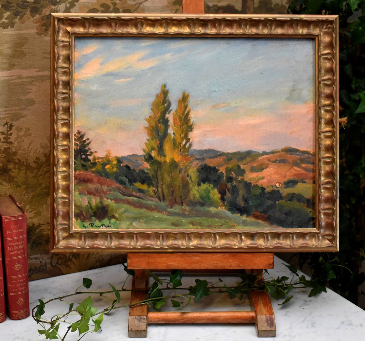 Gaston Pastré 1881-1947 Landscape Titled "september In The Dordogne" Gallery Stamp A Drouant-photo-6