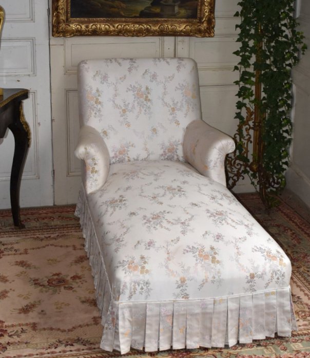 Daybed, Napoleon III Chaise Longue, Daybed, Bench, 19th Century Seat. -photo-3