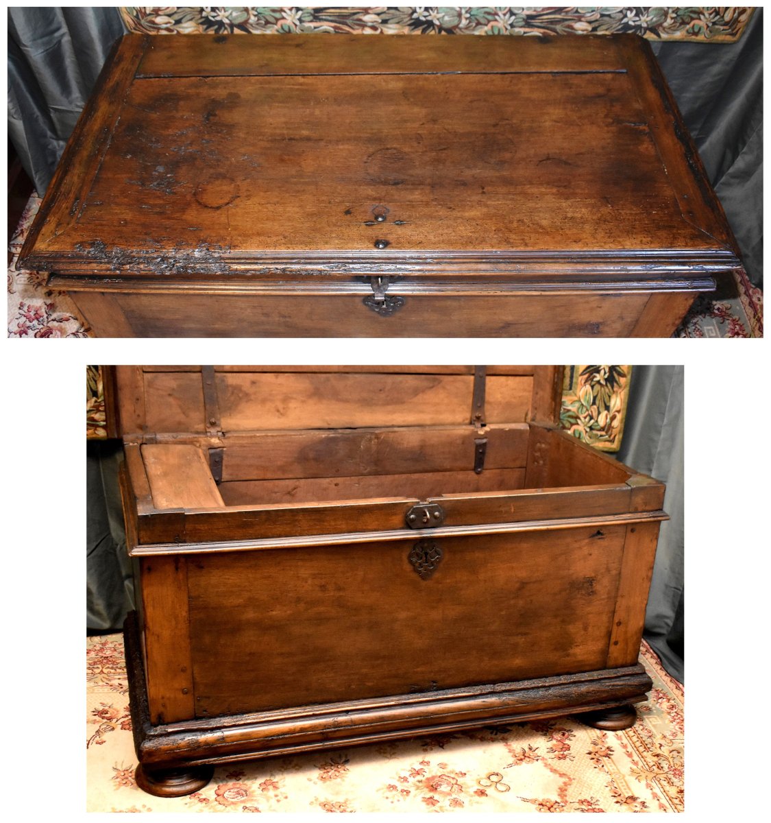  Large Périgord-style Chest, Southwest France, In Solid Walnut, Late 17th - Early 18th Century       -photo-2