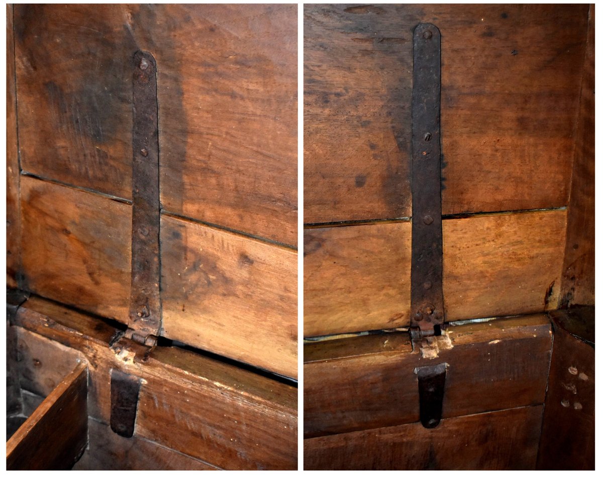  Large Périgord-style Chest, Southwest France, In Solid Walnut, Late 17th - Early 18th Century       -photo-3