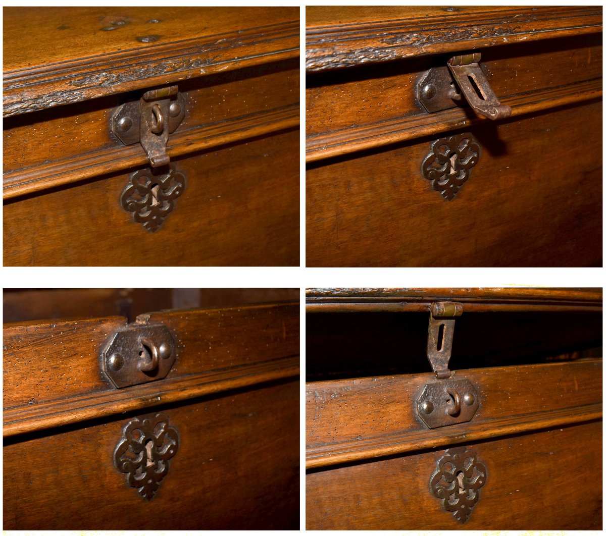  Large Périgord-style Chest, Southwest France, In Solid Walnut, Late 17th - Early 18th Century       -photo-4