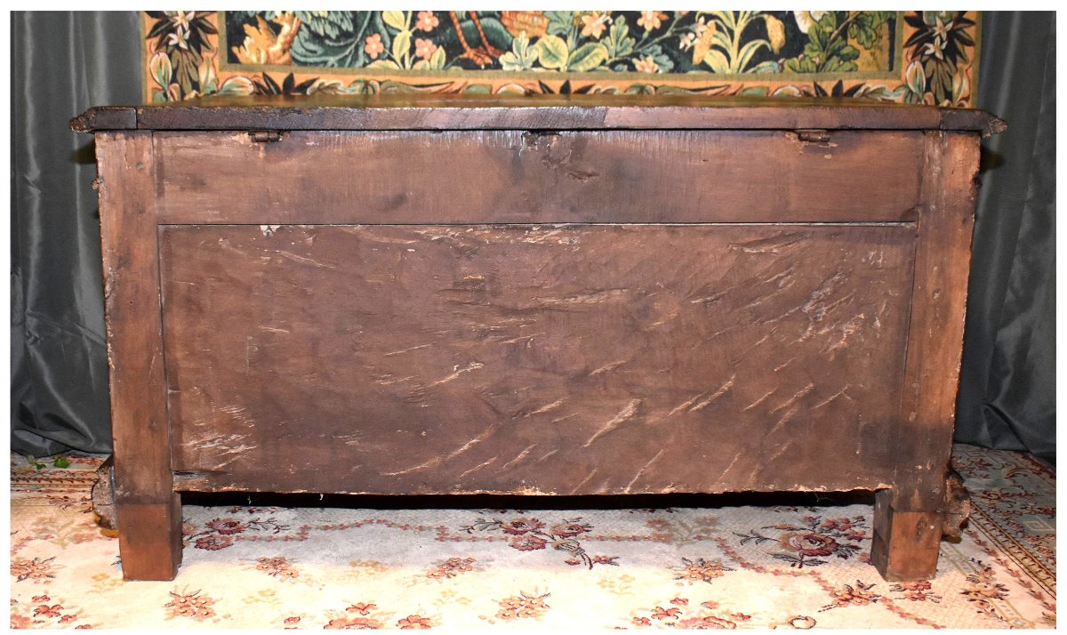  Large Périgord-style Chest, Southwest France, In Solid Walnut, Late 17th - Early 18th Century       -photo-8