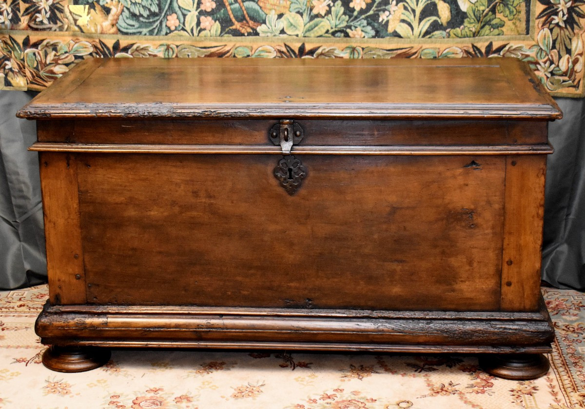  Large Périgord-style Chest, Southwest France, In Solid Walnut, Late 17th - Early 18th Century       