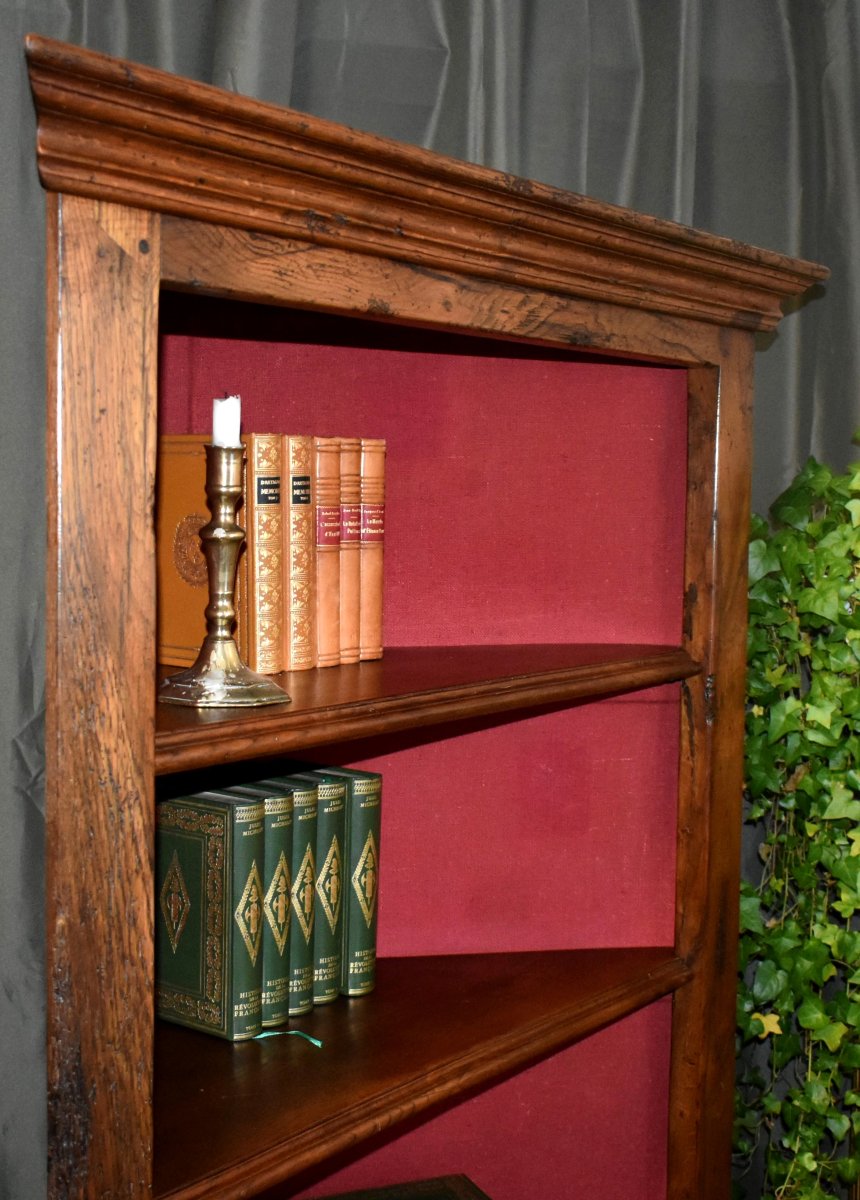 Encoignure,  Bibus d'angle  Style Louis XIII  Pointes de  Diamant, bibliothèque étagère ouverte-photo-3