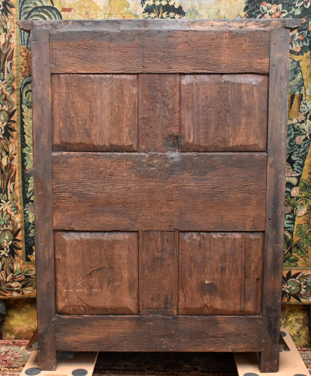 4-door Sideboard, Walnut, Renaissance - Louis XIII Period, Four-leaf Wardrobe, 17th Century-photo-8