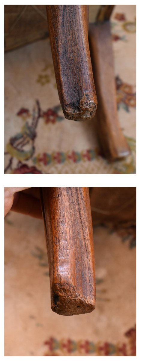 Paire de fauteuils  cabriolet Louis XV , époque XVIIIe , décor floral et acanthe-photo-8