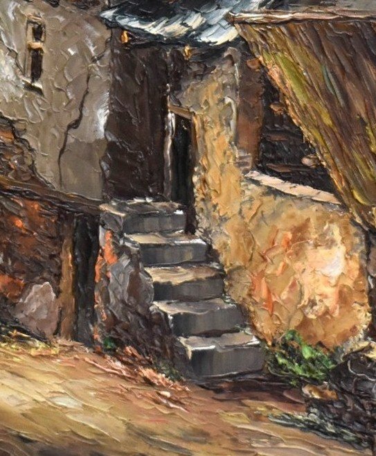 Regis, Pair Of Paintings, Village Views, Montméjean ( Aveyron ) , Saint Geniès (dordogne)-photo-5