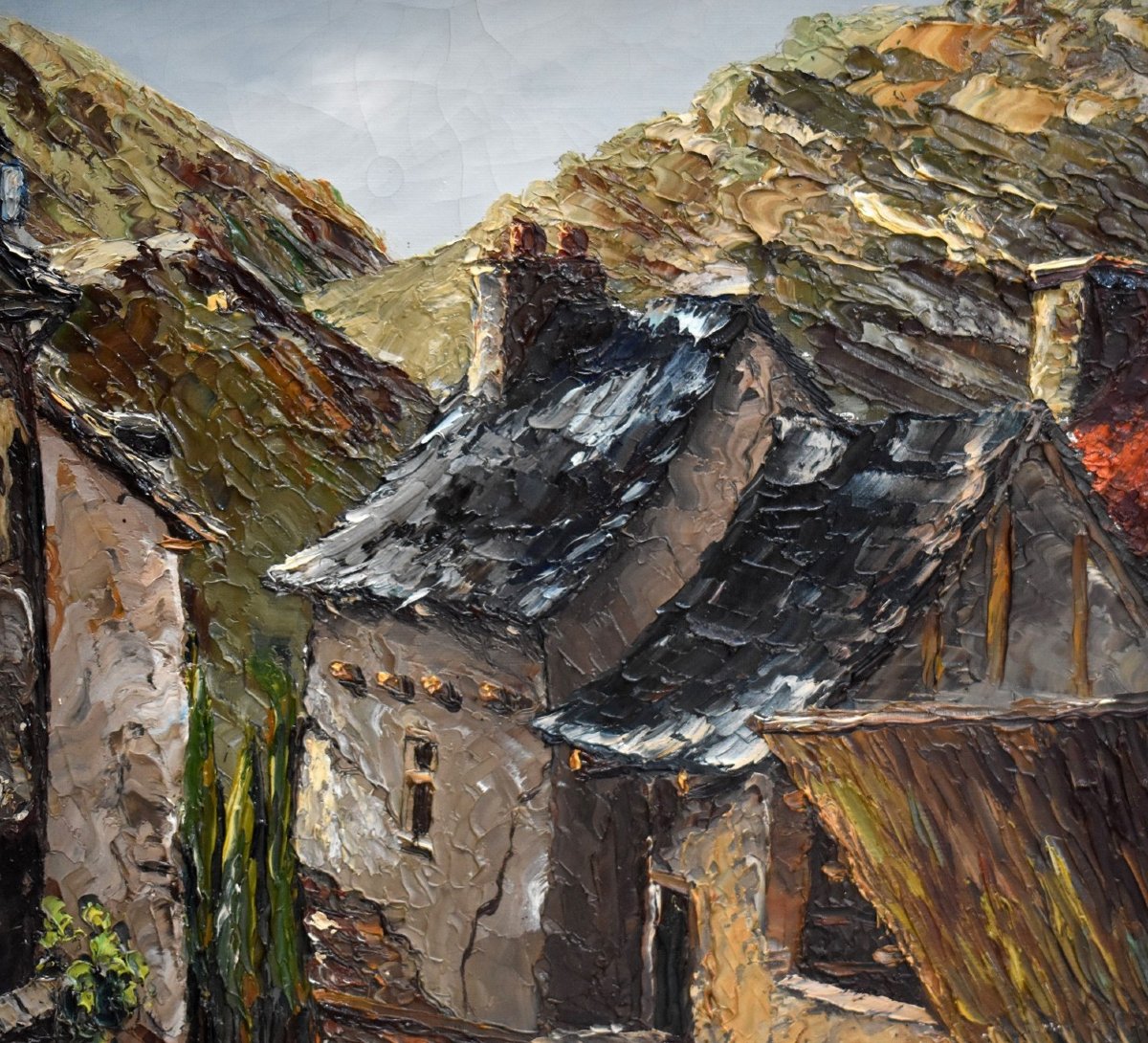 Regis, Pair Of Paintings, Village Views, Montméjean ( Aveyron ) , Saint Geniès (dordogne)-photo-6