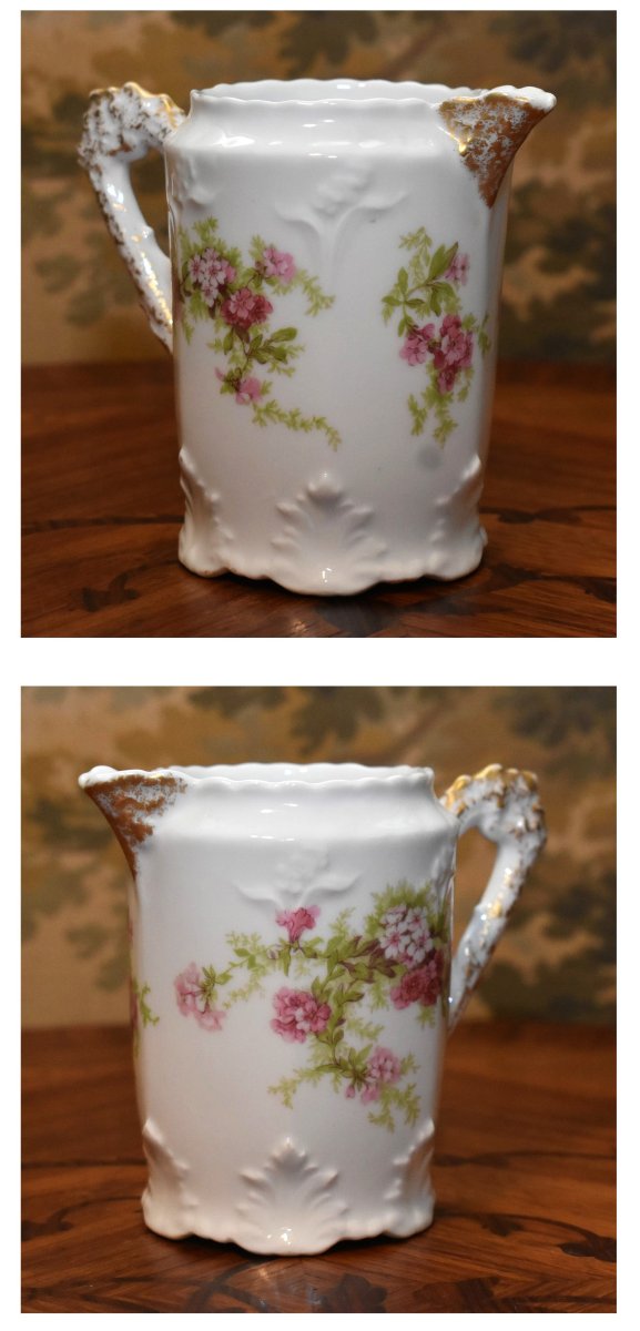 Plainemaison Limoges Porcelain Coffee Or Tea Service, Late 19th Century, Louis XV Rocaille Style-photo-4