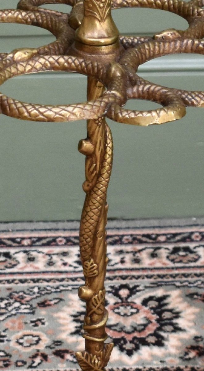porte parapluies en bronze , porte-parapluies et cannes aux serpents et pampres de vignes      -photo-6