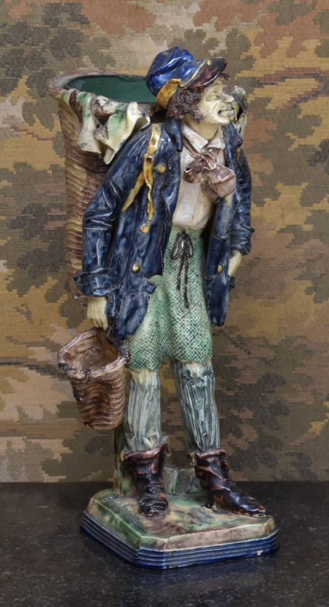 Eugene Ladreyt, Pair Of Statuettes, Terracotta Figures, Peasant Man And Peasant Woman, 19th Century -photo-2