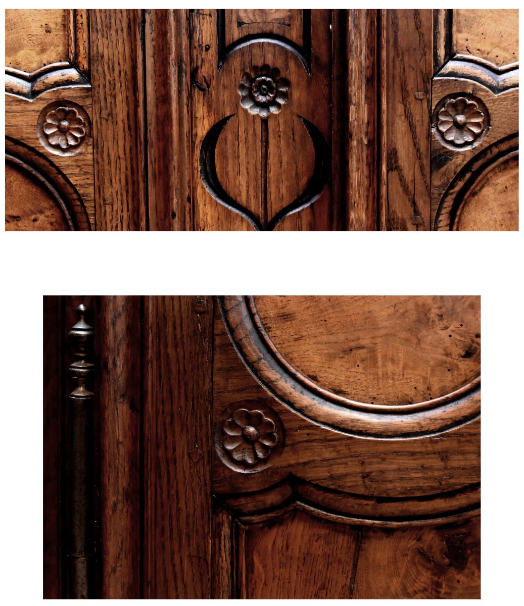 Armoire formant vitrine, petite bibliothèque Bressane  à 2 portes , Bresse de style Louis XV, -photo-4